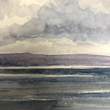 Ethereal Early 20th Century Watercolor of Lake Vanern, Sweden