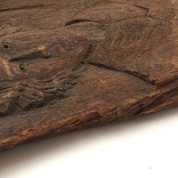 Sensitive Old Low Relief Carving of World Wise Looking Woman