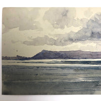 Ethereal Early 20th Century Watercolor of Lake Vanern, Sweden