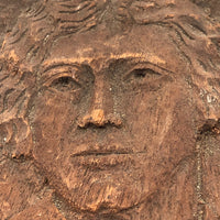 Sensitive Old Low Relief Carving of World Wise Looking Woman