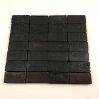 Ebony and Painted Tin Old Double Sixes Dominoes Set, Complete