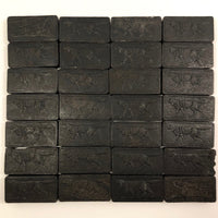 Ebony and Painted Tin Old Double Sixes Dominoes Set, Complete