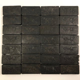 Ebony and Painted Tin Old Double Sixes Dominoes Set, Complete