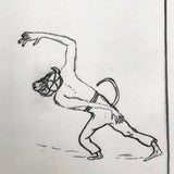 Something Like a Match, Late 1800s British Ink Drawing of Animal Cricket Game