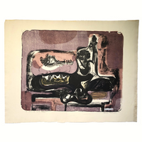 Renate Scheer Kalkofen 1962 "Still Life with Flower“ Signed Print