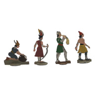 Huns and Plunderers, Amazing Antique Hand-painted Lead Figures