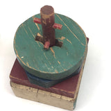 Two Marvelous Old Painted Wooden Folk Art Stacking Toys
