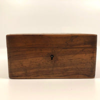 French Olive Wood Souvenir Box from Epinal with Hand-painted Bird