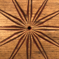 SOLD Nice Old Chip Carved Stars on Wooden Plaque (or Very Large Trivet)
