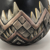 Molded 80s Deco/Southwestern Ceramic Planter or Vase