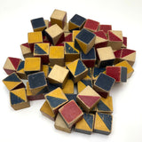 Big Lot of Old Color Cube Blocks - Set of 72