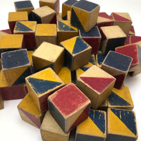 Big Lot of Old Color Cube Blocks - Set of 72