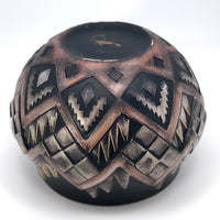 Molded 80s Deco/Southwestern Ceramic Planter or Vase