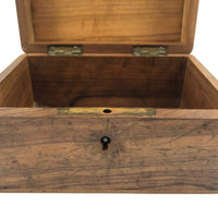 French Olive Wood Souvenir Box from Epinal with Hand-painted Bird