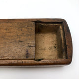 Hand-carved Antique Slide Top Box with Fantastic Patina