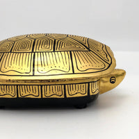 Black and Gold Lacquer Turtle Shaped Box