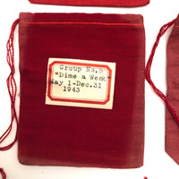 Tender Group of Four 1943 Handmade War Effort Red Dime Collection Bags
