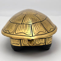 Black and Gold Lacquer Turtle Shaped Box