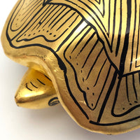 Black and Gold Lacquer Turtle Shaped Box