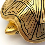 Black and Gold Lacquer Turtle Shaped Box