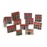 Set of Eleven Beautiful Early Erzgebirge Houses