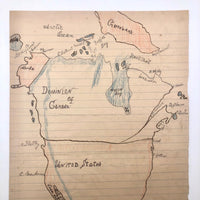 R.F Abbott 1880 Hand-drawn Student Map