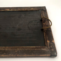 Gorgeous Antique Wood Framed Large School Slate with Corner Reinforcements