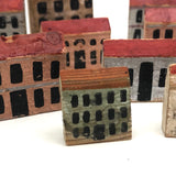 Set of Eleven Beautiful Early Erzgebirge Houses