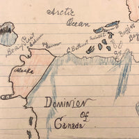 R.F Abbott 1880 Hand-drawn Student Map