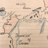 R.F Abbott 1880 Hand-drawn Student Map
