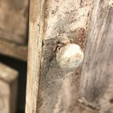 Miniature (13 1/2") Four Door Weathered Wooden Chest in Old Paint