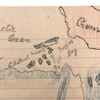 R.F Abbott 1880 Hand-drawn Student Map
