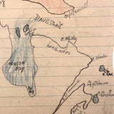 R.F Abbott 1880 Hand-drawn Student Map