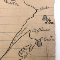 R.F Abbott 1880 Hand-drawn Student Map