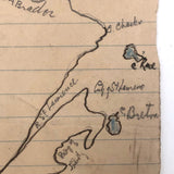 R.F Abbott 1880 Hand-drawn Student Map