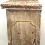Miniature (13 1/2") Four Door Weathered Wooden Chest in Old Paint