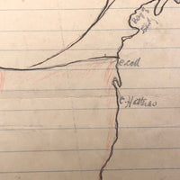 R.F Abbott 1880 Hand-drawn Student Map
