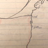 R.F Abbott 1880 Hand-drawn Student Map