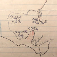 R.F Abbott 1880 Hand-drawn Student Map