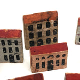 Set of Eleven Beautiful Early Erzgebirge Houses