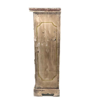Miniature (13 1/2") Four Door Weathered Wooden Chest in Old Paint
