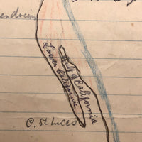 R.F Abbott 1880 Hand-drawn Student Map