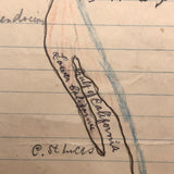 R.F Abbott 1880 Hand-drawn Student Map