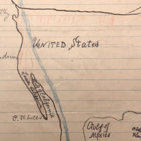 R.F Abbott 1880 Hand-drawn Student Map