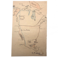 R.F Abbott 1880 Hand-drawn Student Map