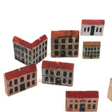 Set of Eleven Beautiful Early Erzgebirge Houses