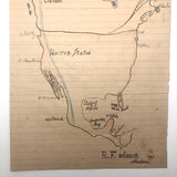 R.F Abbott 1880 Hand-drawn Student Map