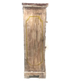 Miniature (13 1/2") Four Door Weathered Wooden Chest in Old Paint