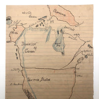 R.F Abbott 1880 Hand-drawn Student Map