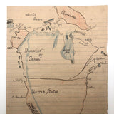 R.F Abbott 1880 Hand-drawn Student Map